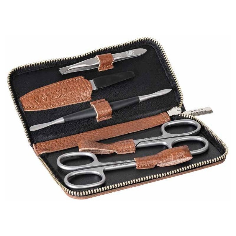 Trousse manucure Dovo marron 5 pièces