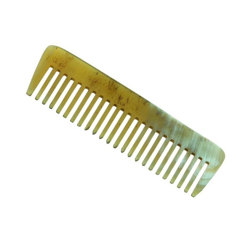 Peigne à barbe courte en corne véritable 11,5 cm - Le Père Lucien